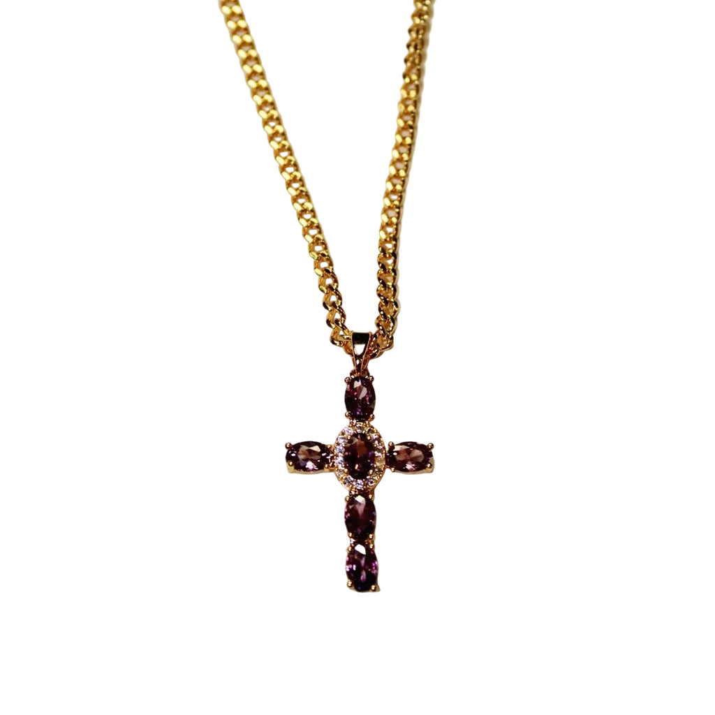 Amethyst Cross Pendant
