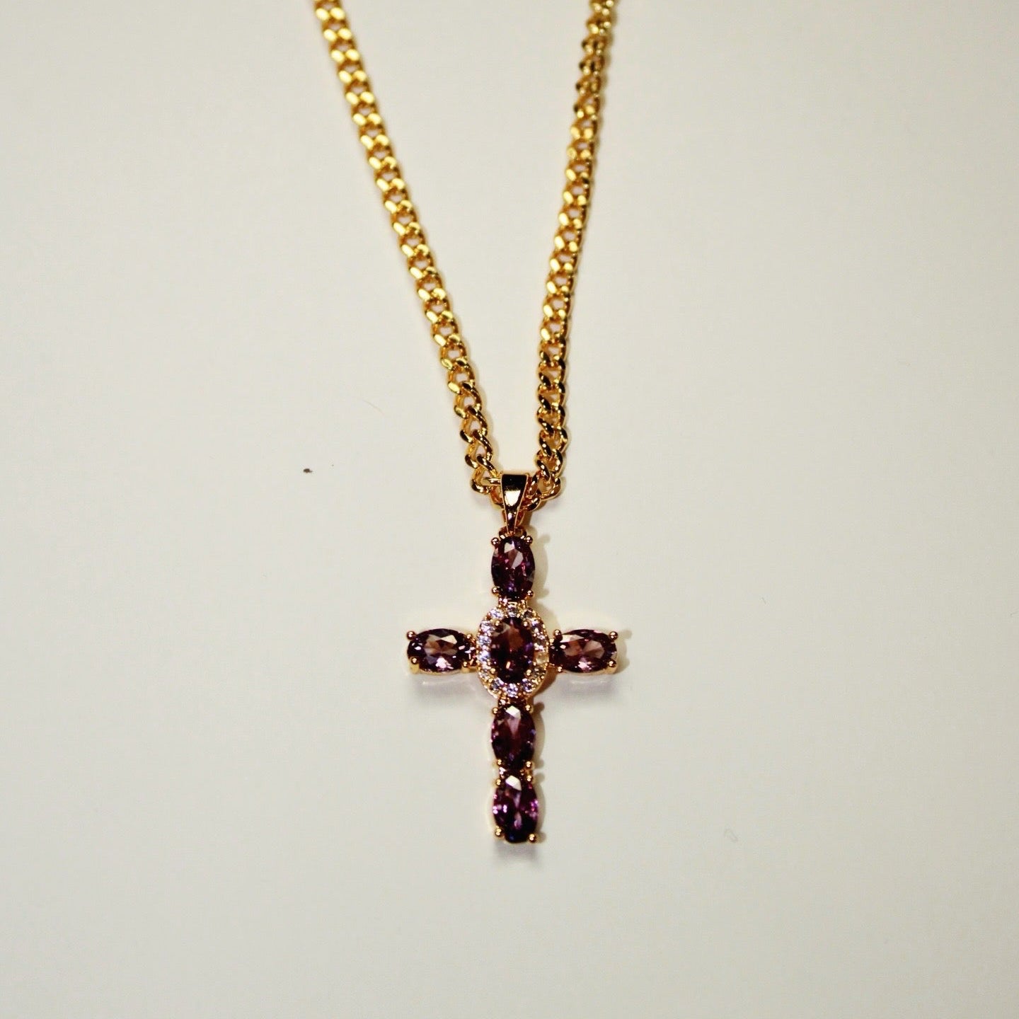 Amethyst Cross Pendant