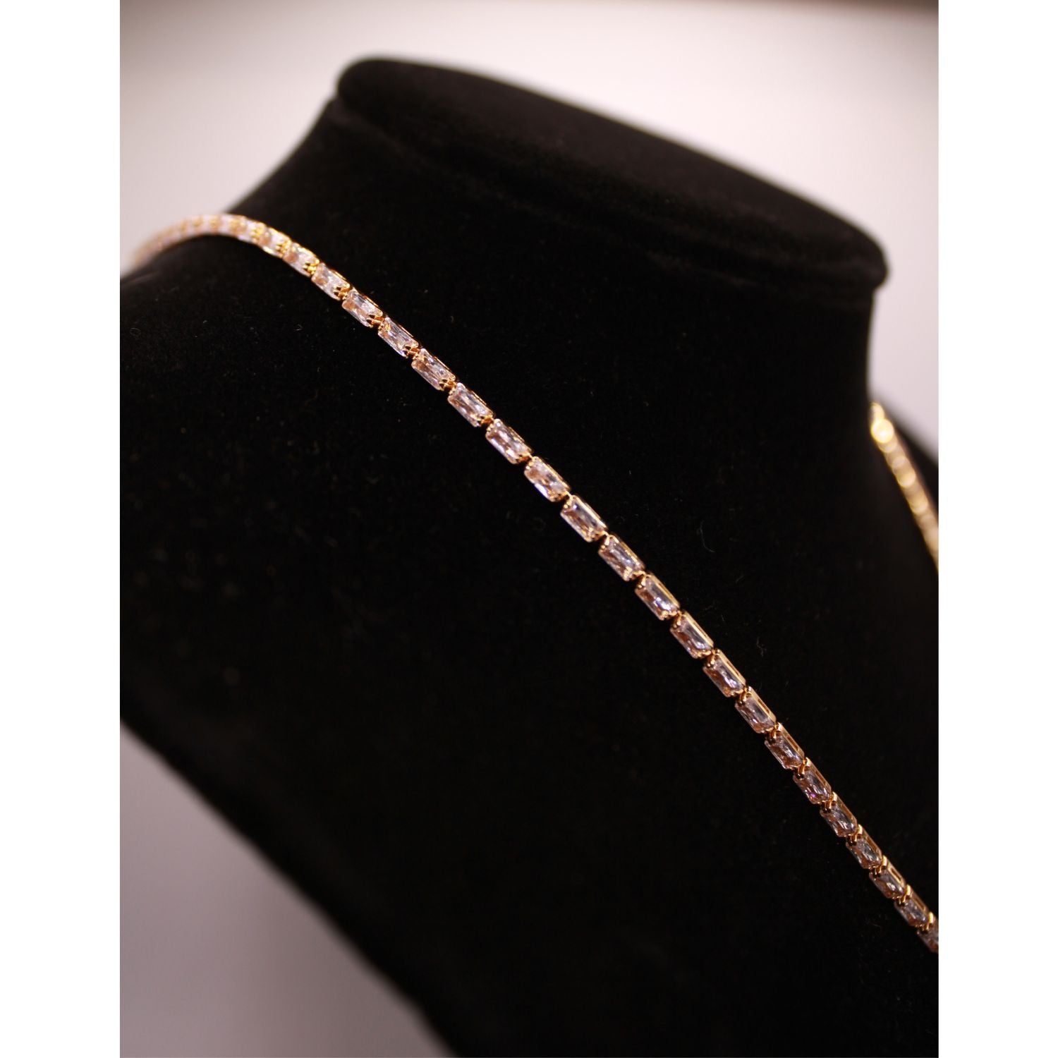 Ankh Baguette Tenis Necklace