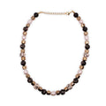 The Grounded Protector Necklace - Hematite, Black Obsidian & Pearl