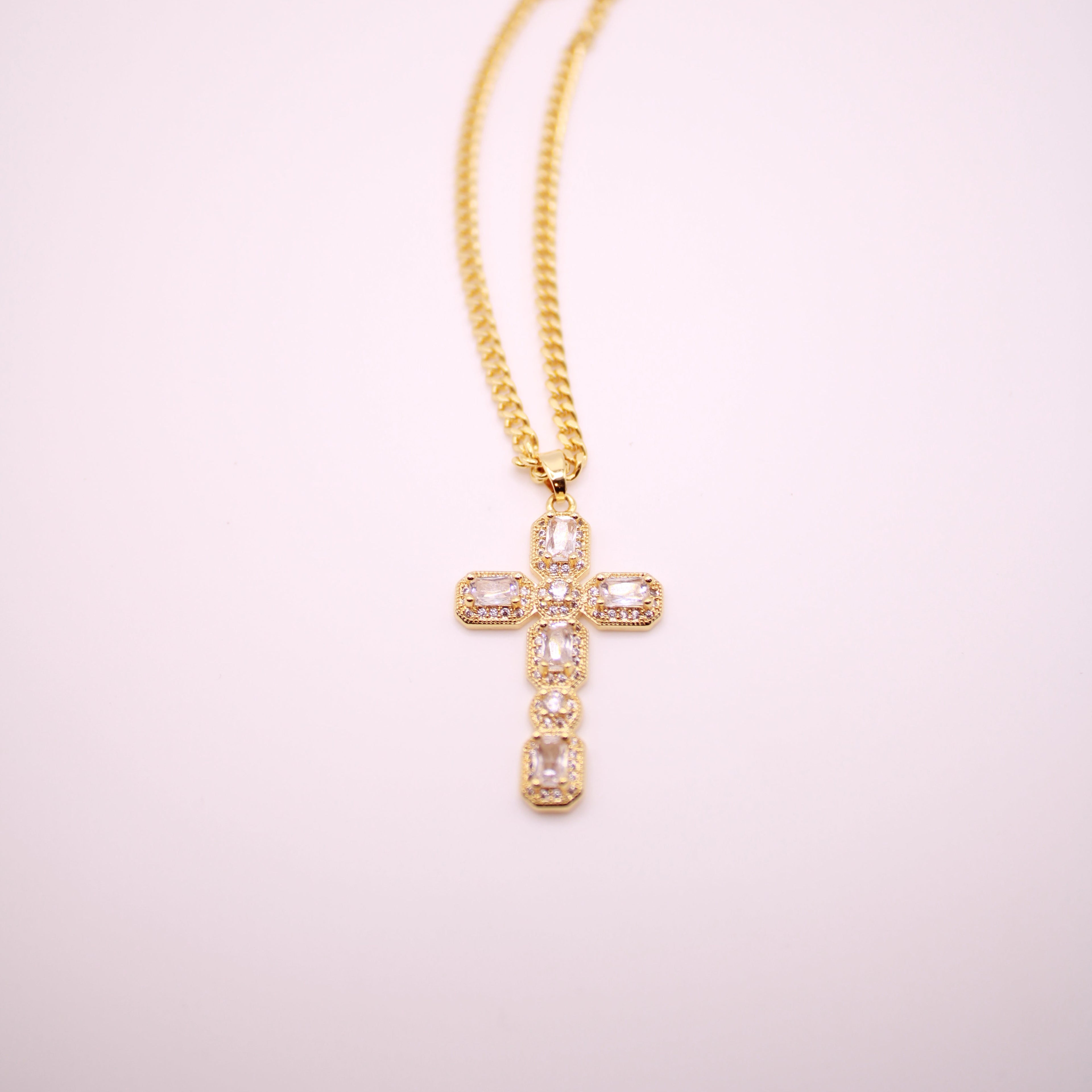 Bling Cross Pendant Necklace