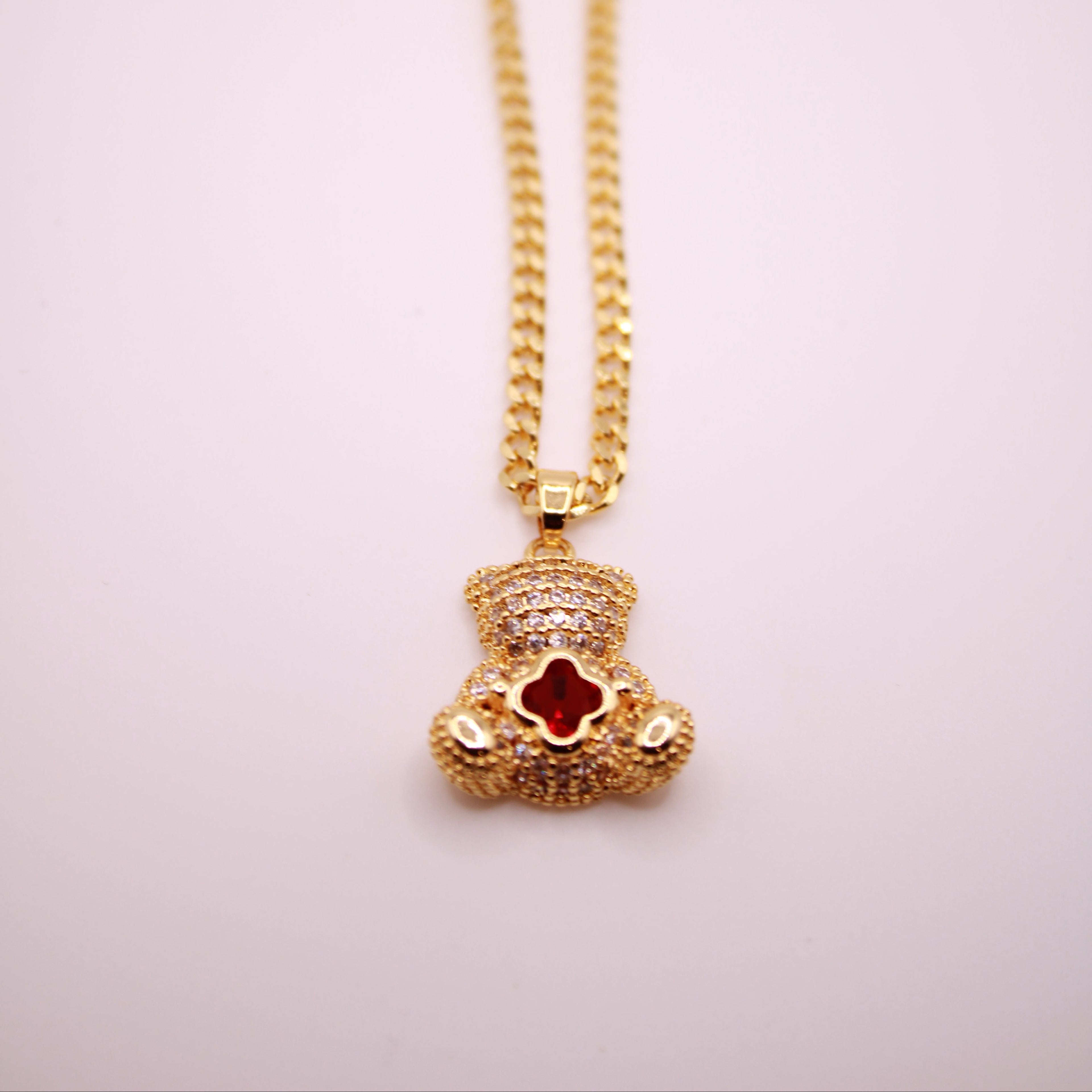 Teddy Bear Pendant Necklace