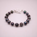 Tahitian Black Pearl & Crystal Bracelet