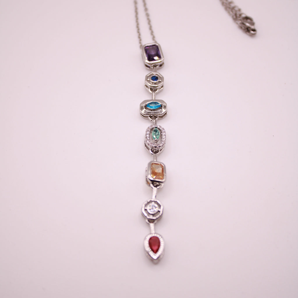 Multi Stone Drop Necklace