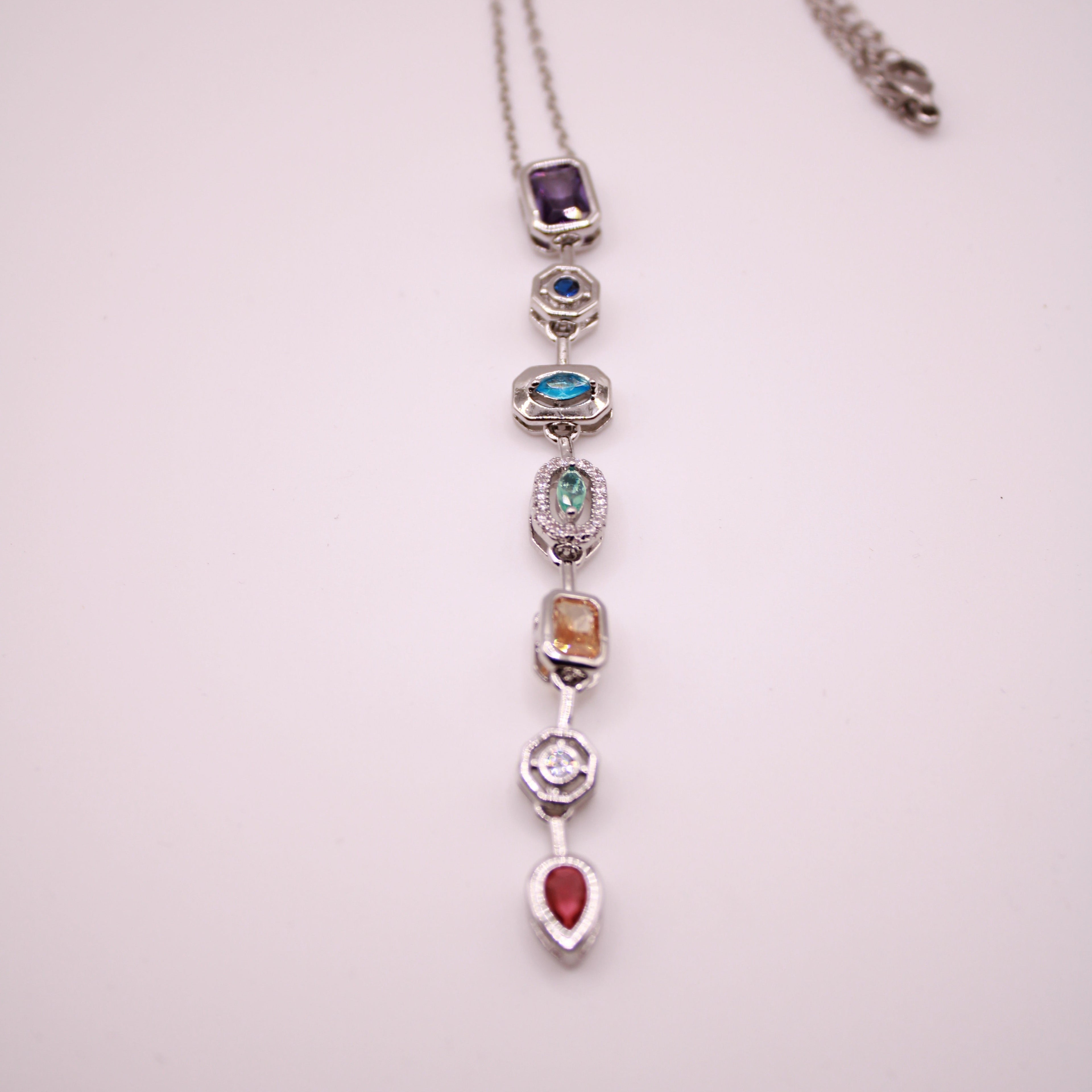 Multi Stone Drop Necklace
