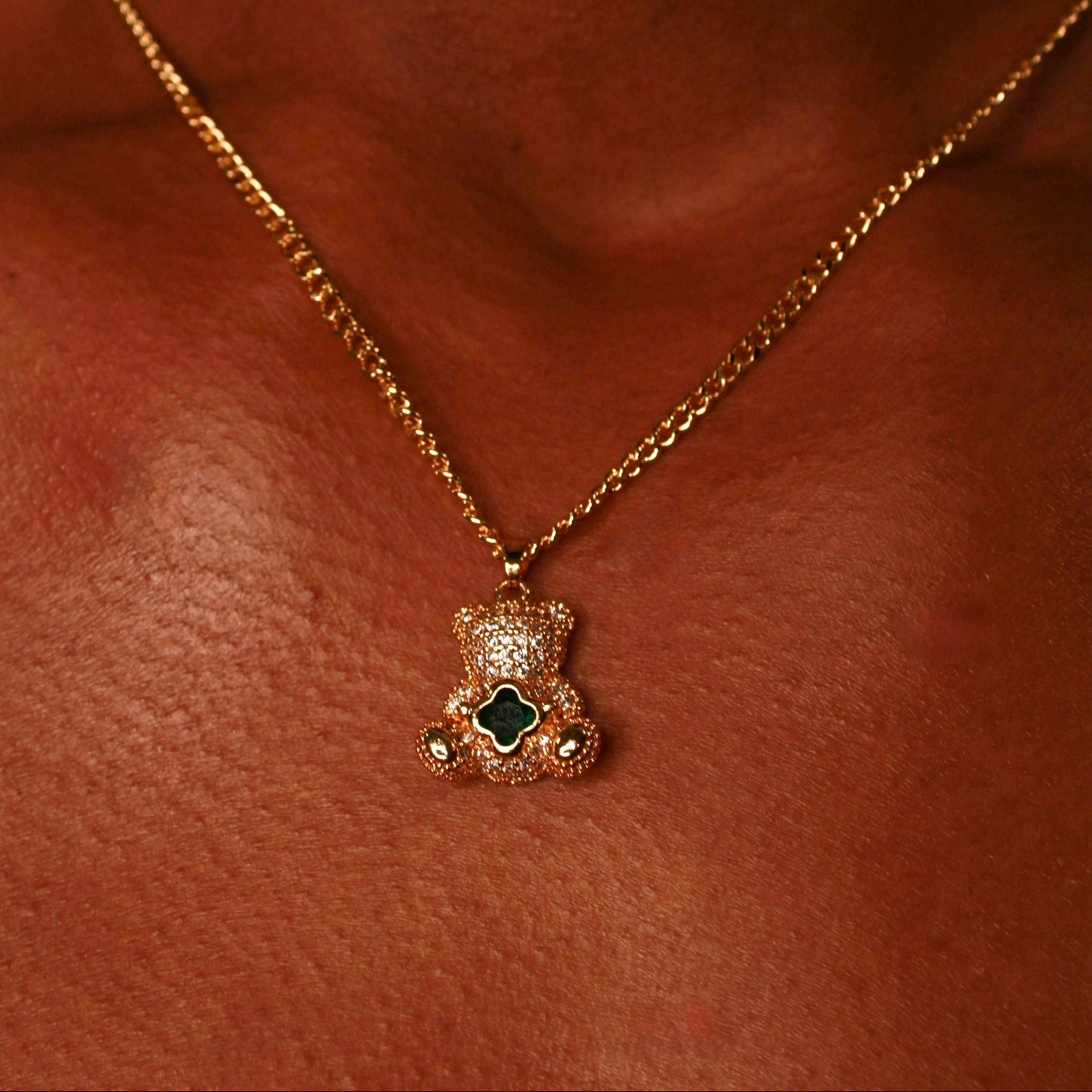 Teddy Bear Pendant Necklace