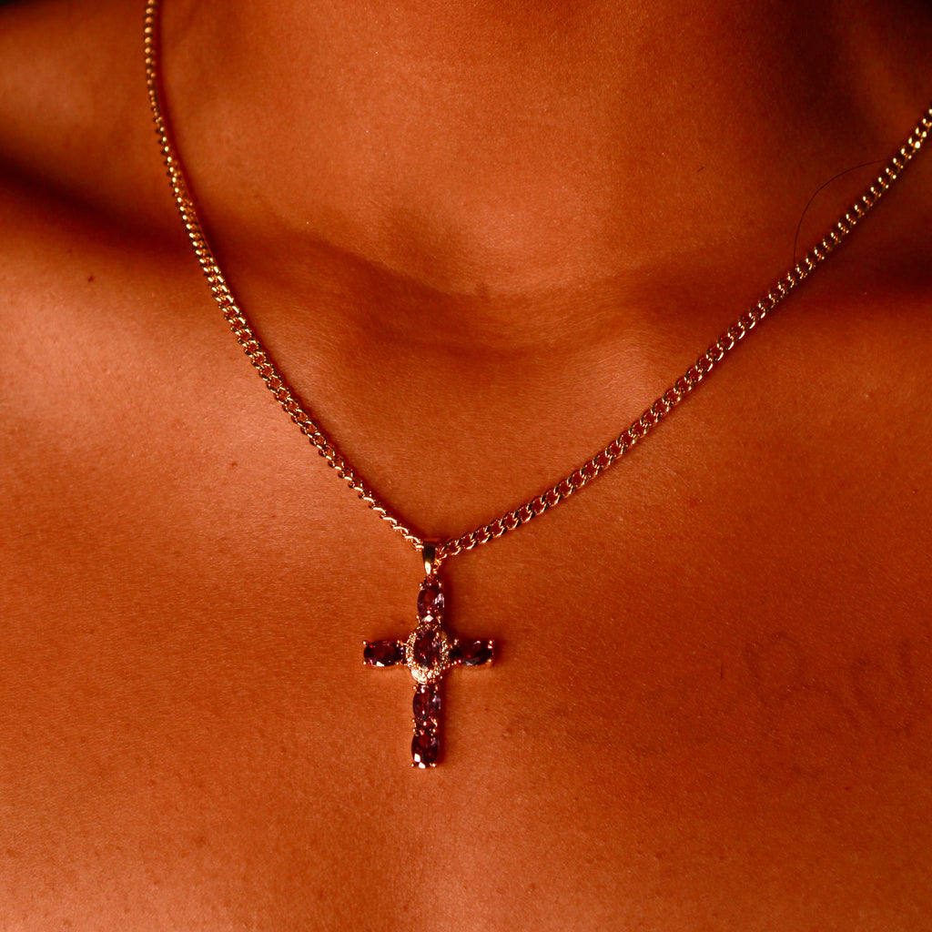Amethyst Cross Pendant
