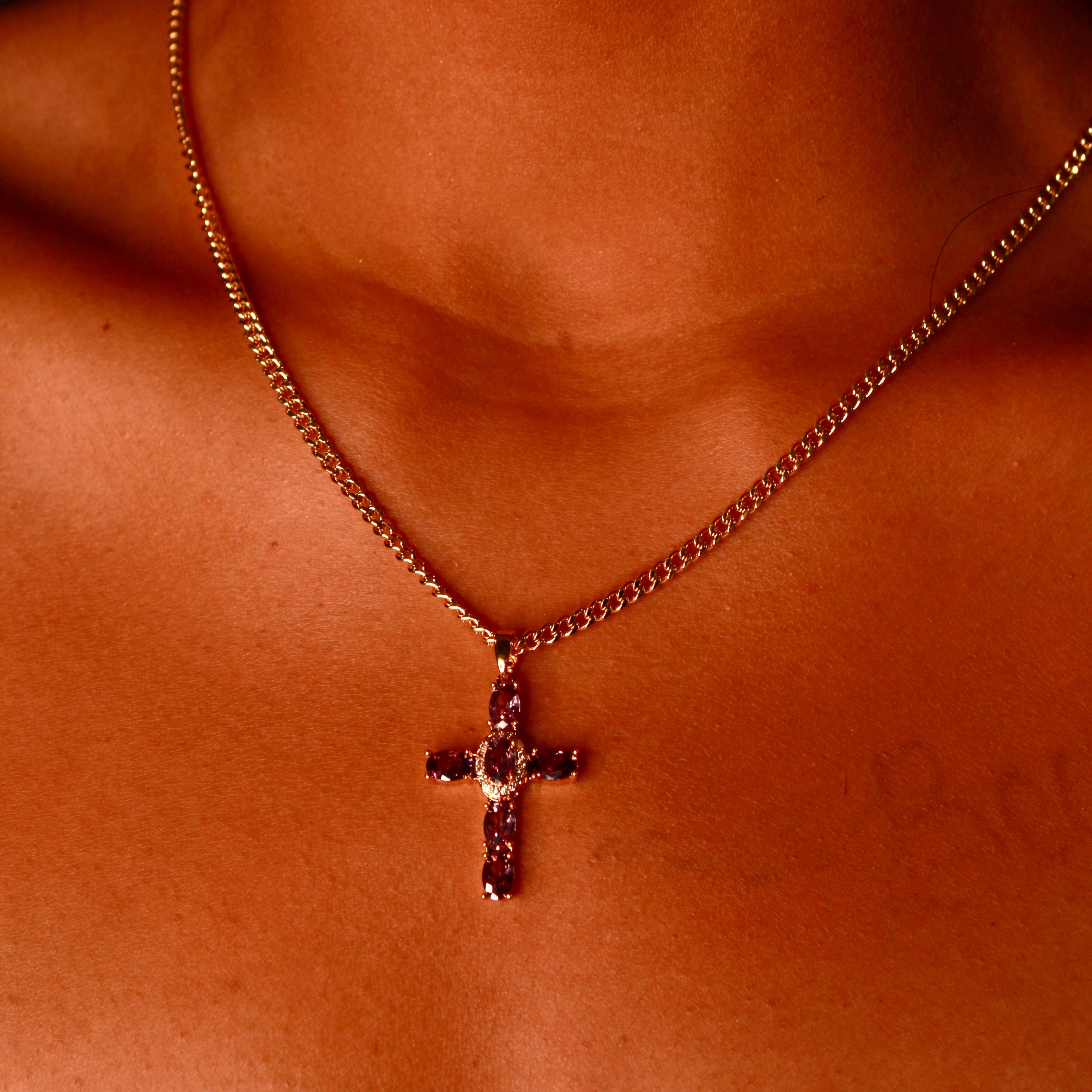 Amethyst Cross Pendant