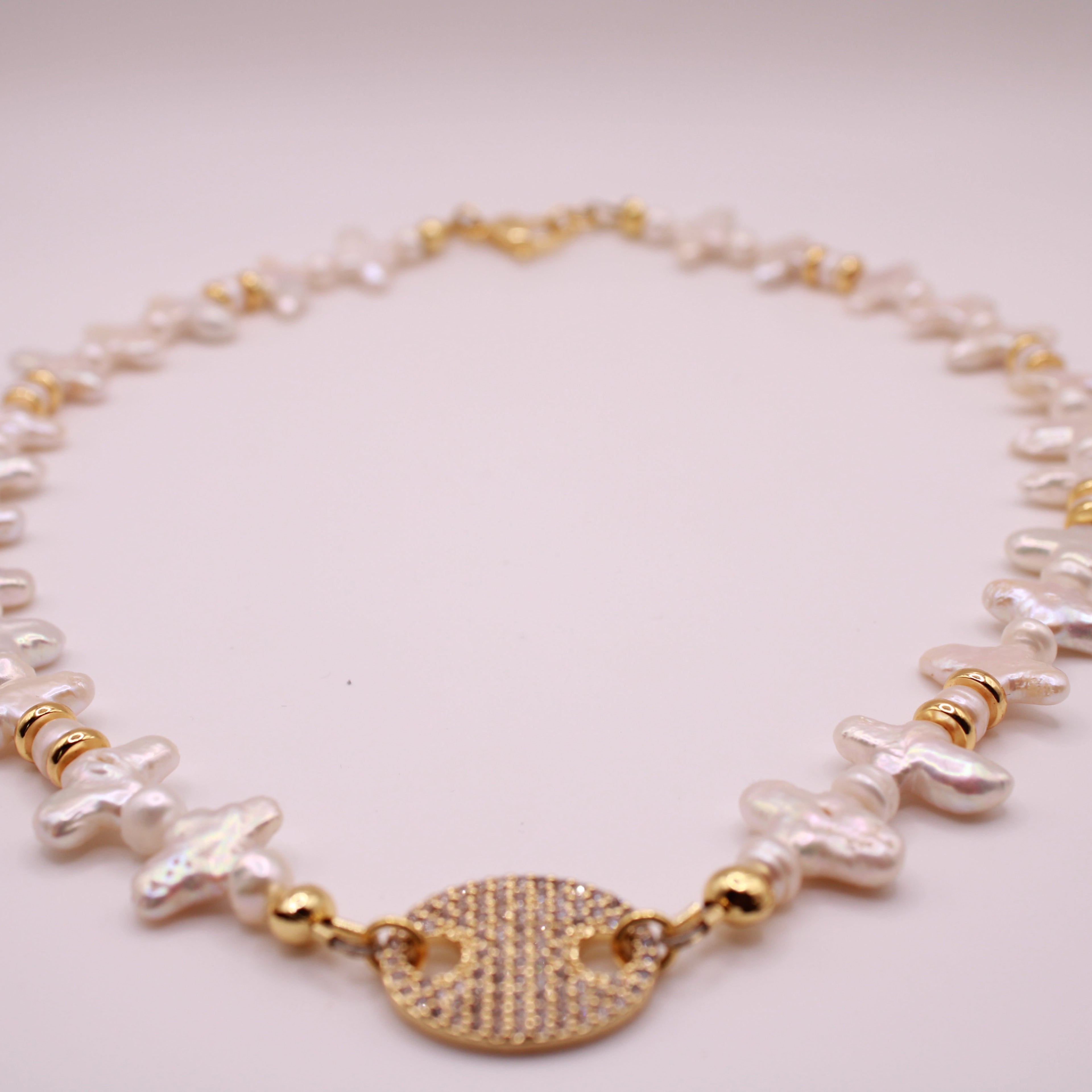 Cross Pearl Necklace
