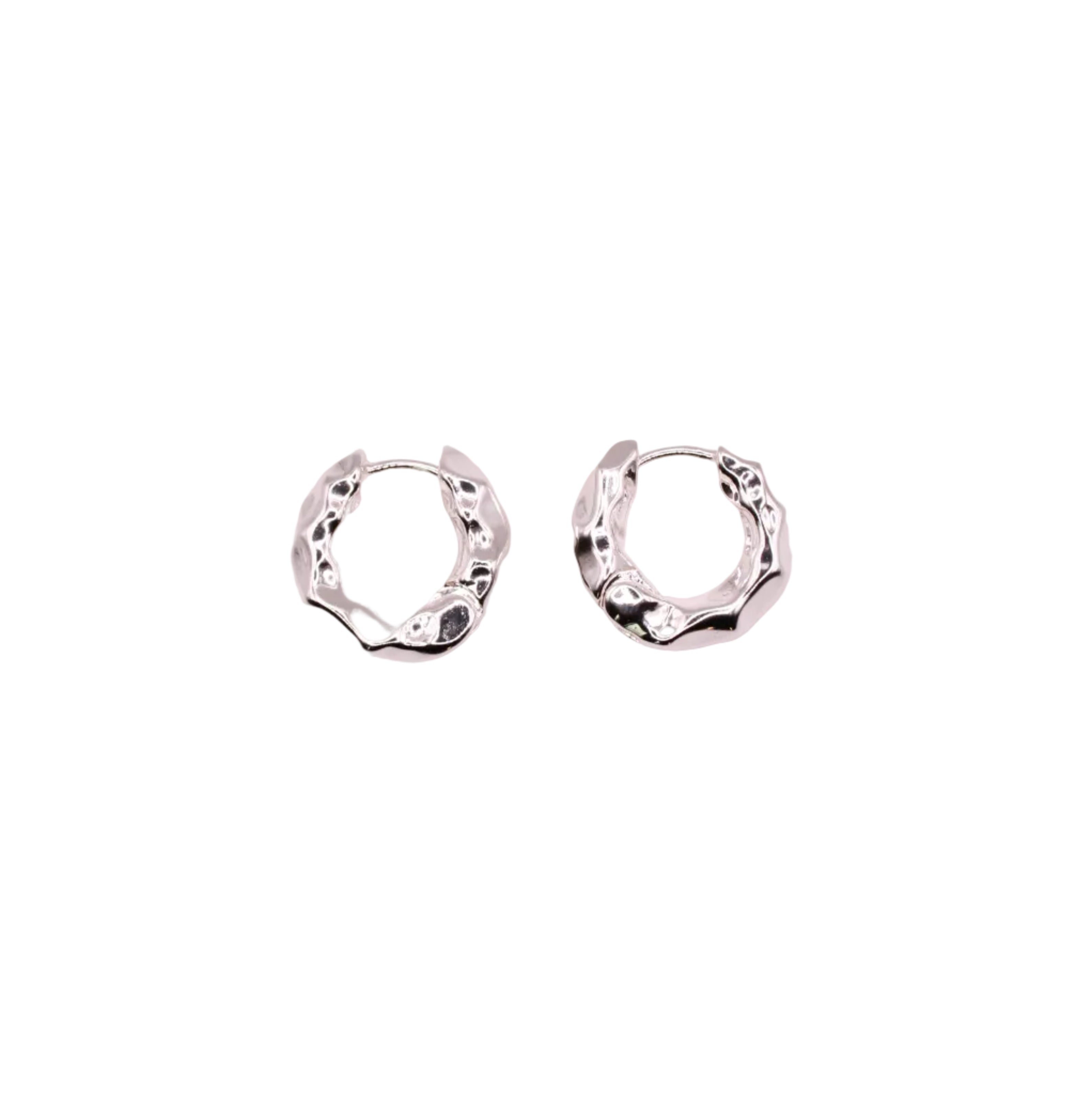 Hammered Hoop Earrings
