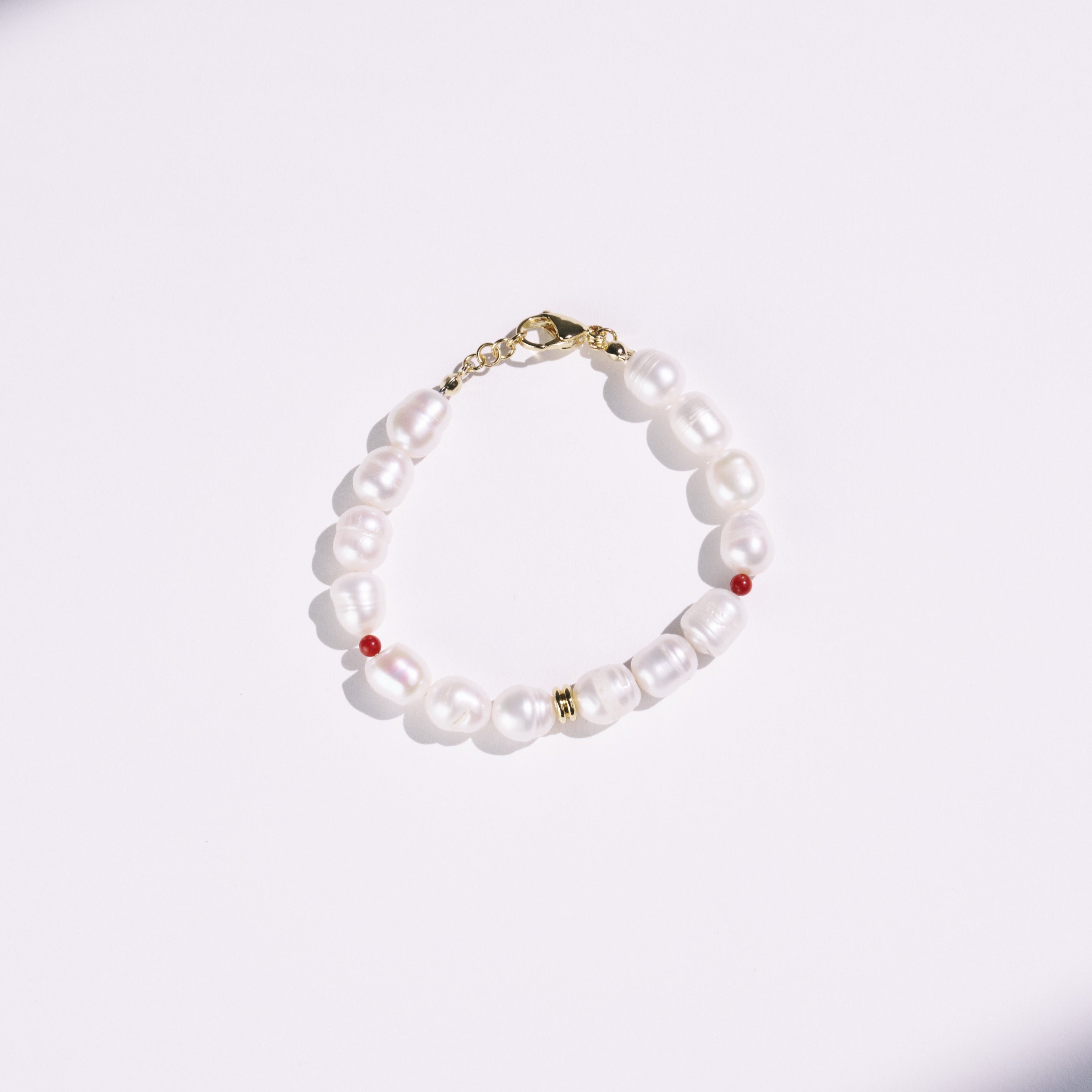Ruby Pearl Bracelet